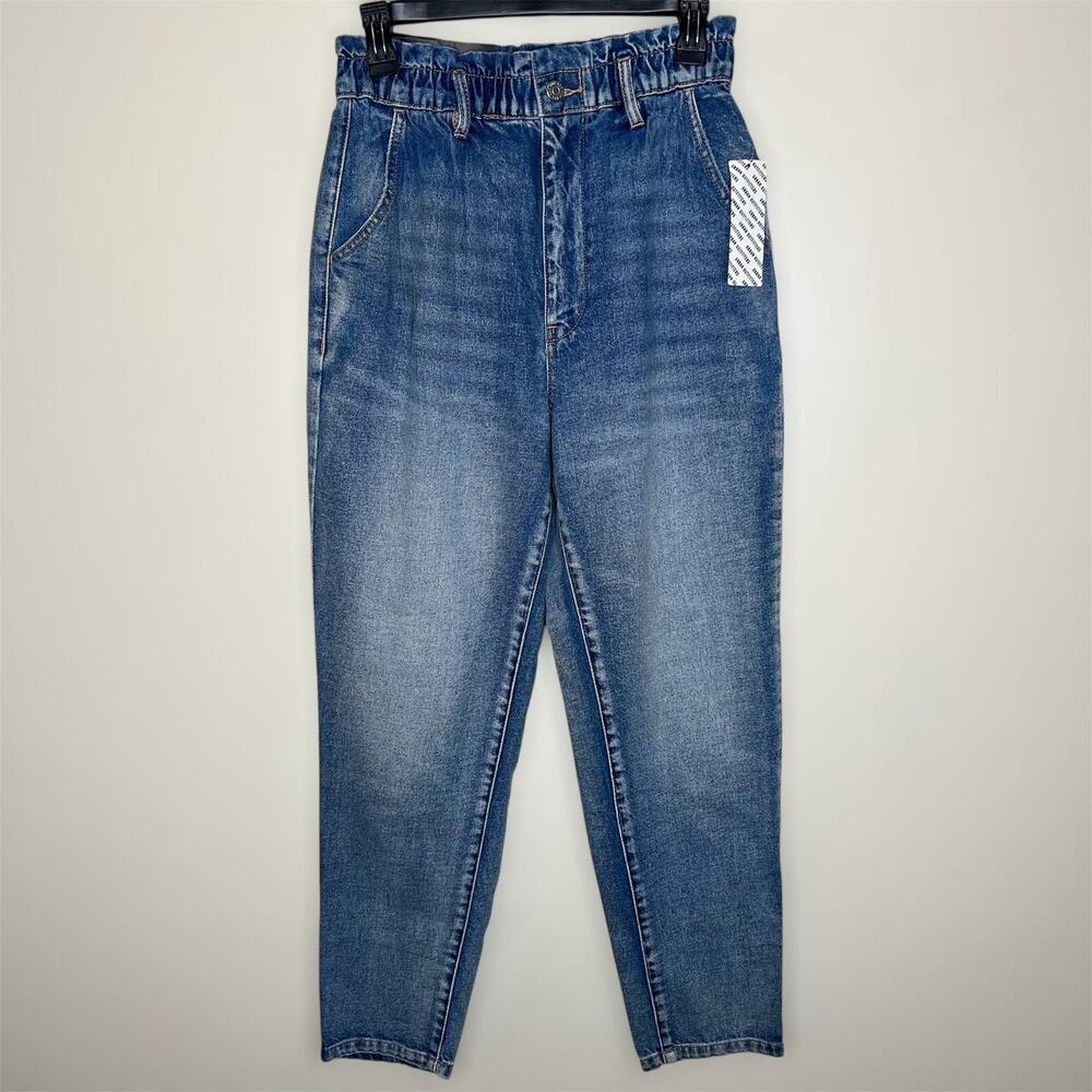 Urban Outfitters BDG Mom Jeans 27 Womens Pull On Ankle Elastic Waist Relaxed New